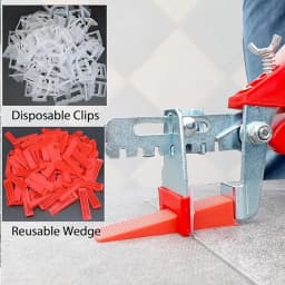 100-1500Pcs Tile Leveling System Clips Tile Spacers Laying Level Spacers Clips 0.35/0.5/1/1.5/2/2.5/3mm Construction Tools
