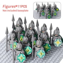 MOC Medieval Dwarf Warrior Elves Knights LOTR Figures Building Blocks Accessories Armor Shield LOTR DIY Toys for Children Gift