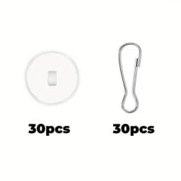 30PCS Ceiling Strong Small Adhesive Hook 3cm Hang Flag Poster Stick Hook Traceless Double-Sided Adhesive Wall Hooks Christmas D
