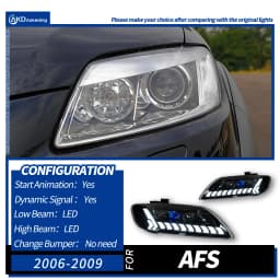 AKD Head Lamp for AUDI Q7 LED Headlight 2006-2015 Headlights Q7 DRL Turn Signal High Beam Angel Eye Projector Lens