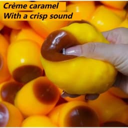 Pudding Stress Ball Squishy Food Shaped Pudding Squeeze Ball Fidget Toys ASMR Sensory Stress Relief Toys for Kids & Adults Gift