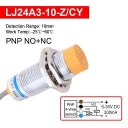 1 Pc Proximity Switch LJ24A3 NPN PNP NO NC 2/3/4-wire Inductive Sensor Detection Distance 8mm/10mm M24 Cylinder Approach Sensor