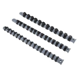 3pcs/Set Plastic Socket Organizer 1/4 3/8 1/2 Inch Socket Tray Rail Rack Storage Holder 1/4 3/8 1/2 In Socket Clip Rail Surpport