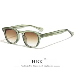 HBK Retro Round Men Sunglasses Punk Propionic Acid Pin Temple Luxury Sun Glasses Women Sports Leisure Party Eyewear UV400