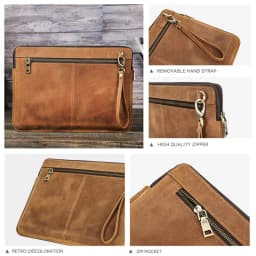 CONTACT'S Genuine Leather Laptop Case Macbook Pro 14.2 Inch Tablet Handbag Daily Office Businesses Gift Laptop Bags