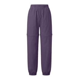Women Elastic Waist Drawstring Zip Off Pants With Pockets Convertible Quick Dry Detachable Hiking Trousers Athletic Cargo Pants