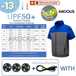 12V/5V USB Men Summer Half Sleeve Air Conditioning Clothes Fan Cooling Jacket High Temperature Outdoor Fishing Wear