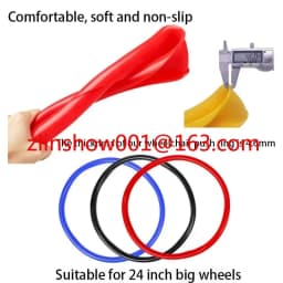 1 Pair 22/24 Inch Wheelchair Push Rim Covers Non-Slip Grips Silicone Hand Cover Rear Wheel Grips Accessories
