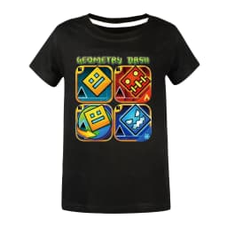 Geometry Dash TShirt Kids Cartoon Clothes Boys 100% Cotton T-shirt Children Fashion Clothing Toddler Girls Short Sleeve Tops
