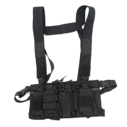 Tactical D3 Chest Rig Bag Radio Harness Front Pouch Holster Military Vest Rig Bag Adjustable Functional Two Way Radio Pouch