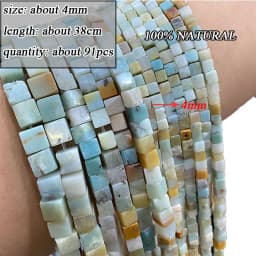 Wholesale Natural Amazonite Various Shape Stone Beads Round Faceted Rondelle Square Irregular for Jewelry Making Diy Bracelet