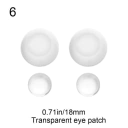 1Set 8~26mm Half Round Eyeball Safety Acrylic Doll Eyes Transparent&Black Eye Patch DIY Doll Toys Accessories Gifts