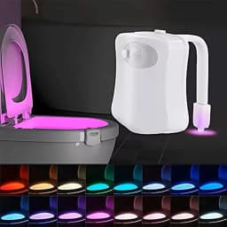 Toilet Motion Sensor Light, 8 Colors Changing Sensor LED Washroom Night Light Inside Toliet Lamp, PIR Motion Activated