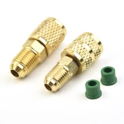 2PCS Vacuum Pump Brass Adapter R410a Adapter 5/16 SAE F Quick Couplers To 1/4 SAE For Air Conditioning Adapter Quick Coupling