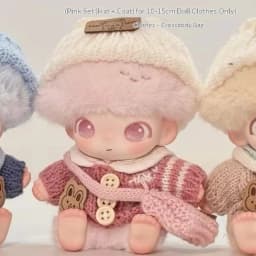 DIMOO Newborn Diary Colorful Buttoned Sweater Cute Little Rabbit Knitted Sweater Little Bear Crossbody Bag Baby Clothes 15cm