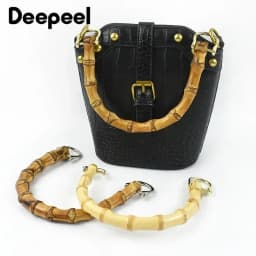 2/4Pcs Deepeel 12cm Natural Bamboo Bag Handles for Women Handbag Handle Purse Frame DIY Handmade Making Bags Replace Accessories