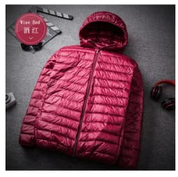 Oversized Men Spring Jackets Quality Men's Ultra Light Down Jacket 90% White Duck Down Men's Hooded Portable Jacket