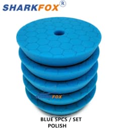 Sharkfox Polishing Pads 5/6 Inch Germany Foam Buff Sponge Pads Auto Car Buffing Pad Set for DA/RO Polisher Buffer Tools