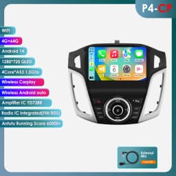 Hizpo 2 Din Android 13 Car Radios for Ford Focus 3 2011 - 2017 MK3 4G Wifi DSP Stereo Carplay Auto GPS Autoradio Nnavigatore