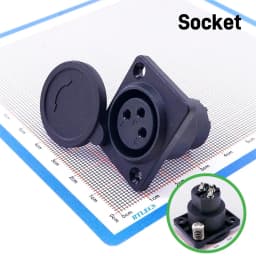 3Pin XLR Lithium Battery Charger Port Inline Plug Adapter Connector Jack Socket For E-Wheelchair Electric Scooters Parts E-Bike