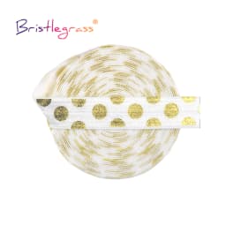 BRISTLEGRASS 2 5 10 Yard 5/8" 15mm Evil Eye Hamsa Hand Foil Print Fold Over Elastics FOE Spandex Bands Tape Hair Tie Sewing Trim