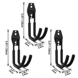 Heavy Duty Metal Hook Garage Organizer Wall Mount Anti-slip Bicycle Hanger Hooks Storage Hook For Ladders Garden Tool