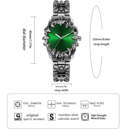 2026 New Men Watch Technology Style Silver Stainless Steel Relief Clock Quartz Movement 3Bar Waterproof Sports Wristatch for Men