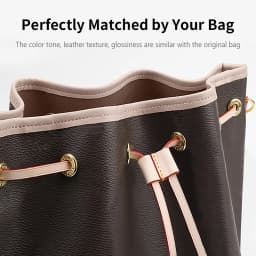 CRAZYSMITH Bag Straps Drawstring for LV Noe BB nano Mini Petit Bucket Bags Vachetta Leather Accessories Replacement Tension Cord