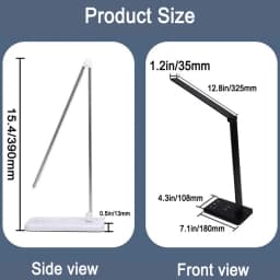 LED USB Charging Lamp Touch Folding Table Portable 3Color Work Office Rechargeable Wireless Phone Charger Light for Bedroom