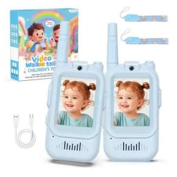 Kids Walkie Talkies with Video 2 Pack Rechargeable Kids Video Walkie Talkies Christmas Birthday Gifts for Boys and Girls