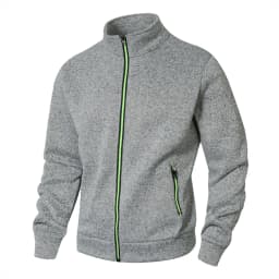 Spring Men's Lapel Sweater Zip Collar Cardigan Men's Casual Sweater Men's Clash of Colours Zip Top Jacket Jacket