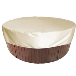 Round Bathtub Cover Outdoor Anti-UV Protector Spa Hot Tub Dust Waterproof Covers Anti-UV Material  Waterproof Strong Durable