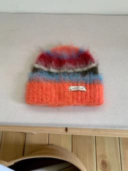 Striped Rainbow Beanies Hat Gloves Two Piece Set For Women&Men Winter Warm Skullis Hats Unisex Outdoor Coldproof Gloves Caps Set