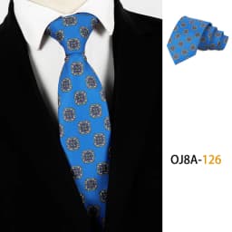 Fashion 8CM Mens Necktie Print Patterns Classic Neck Ties For Man Groom Handfeel Polyester Necktie Business Wedding Accessories