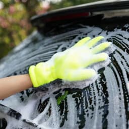 5-Finger Chenille Car Wash Mitt Super Absorbent Scratch-Free Sandwich Weave Glove for Auto Detailing And Household Cleaning