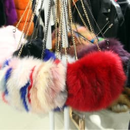 MS.MinShu-Real Fox Fur Hand Muff Bag for Women, Winter Hand Warmer, Pocket Handbag with Chain, Fashion Brand
