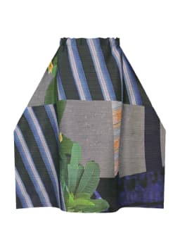 Miyake Pleated City Collage Horizontal Pleating Skirts