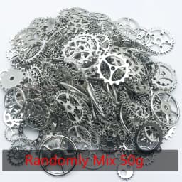Randomly Mix (About 30/50g) Mix Size Metal Mechanical Steampunk Cogs Gears Charms Pendant For DIY Jewelry Making Accessories