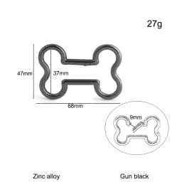 10/30/100PCS Bone Shape Open Metal Buckles Carabiner Clip Keyring Buckle For Key Chain Backpack Handbag Purse Strap Accessories