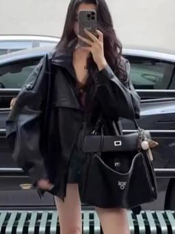 2026Y2K high-end retro motorcycle leather jacket women's spring and autumn versatile design leather jacket trend