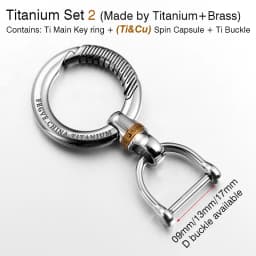 Luxury Titanium Car Key Chain Men Keychain Lightweight EDC Spin Key Ring Holder Buckle Male Father's Day Gift Jewelry Wholesale