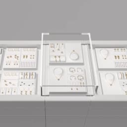 Oirlv Jewelry Display Tray White Ring Earring Display Jewelry Tray Leather Jewelry Trays Bangle Bracelet Necklace Display Trays