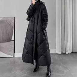 2026 Fashion Down Cotton-padded Jacket Women's Winter X-long Parkas Thicken Warm Top Hooded Coat Loose A-line Quilted Outerwear