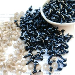 100pcs 200pcs 500pcs Black Plastic Eyes Craft Doll Decorative Accessories Safety Eye Toys Animal Threaded Eyes Doll Toys 5-14mm
