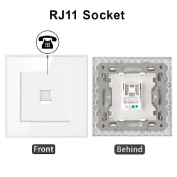 Cat6 rj45 wall socket network socket with TV wall data double socket telephone crystal glass panel rj45 network socket computer
