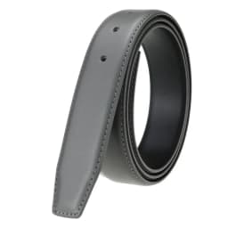 3.3 Cm Board Buckle Pin Buckle Belt Strip, Belt Body, Buckle-Free White and Blue-Gray Genuine Leather Perforated Belt