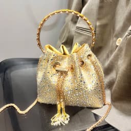 Handle Rhinestones Evening clutch Bag Purses and handbag luxury Designer shoulder bag Shiny Crystal Clutch purse bucket bag