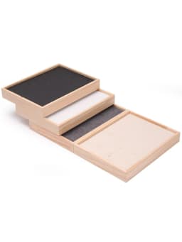 Simple Solid Wood Small 48-Digit Ring Plate, Shank, Pair Ring, Stud Earring, Storage Display Tray, 48-Digit Plate