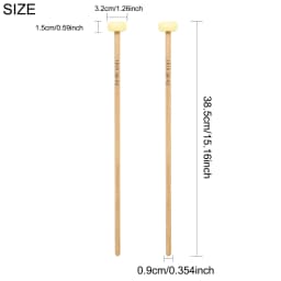 Available in Multiple Colors Percussion Instrument Drumsticks Mallets Jazz Drum Stick Double Headed Soundhammer for Drum Marimba