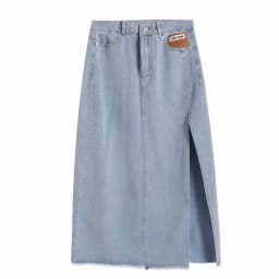 High Waist A-Line Skirt Slim Fit Denim Skirts Women's Mid-Length Summer Skirts Thin Model Fashionable Classic Blue
